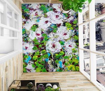 3D Oil Painting Garden Flowers 96109 Allan P. Friedlander Floor Mural