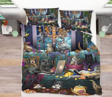 3D Sofa Cat 8814 Brigid Ashwood Bedding Bed Pillowcases Quilt Cover Duvet Cover