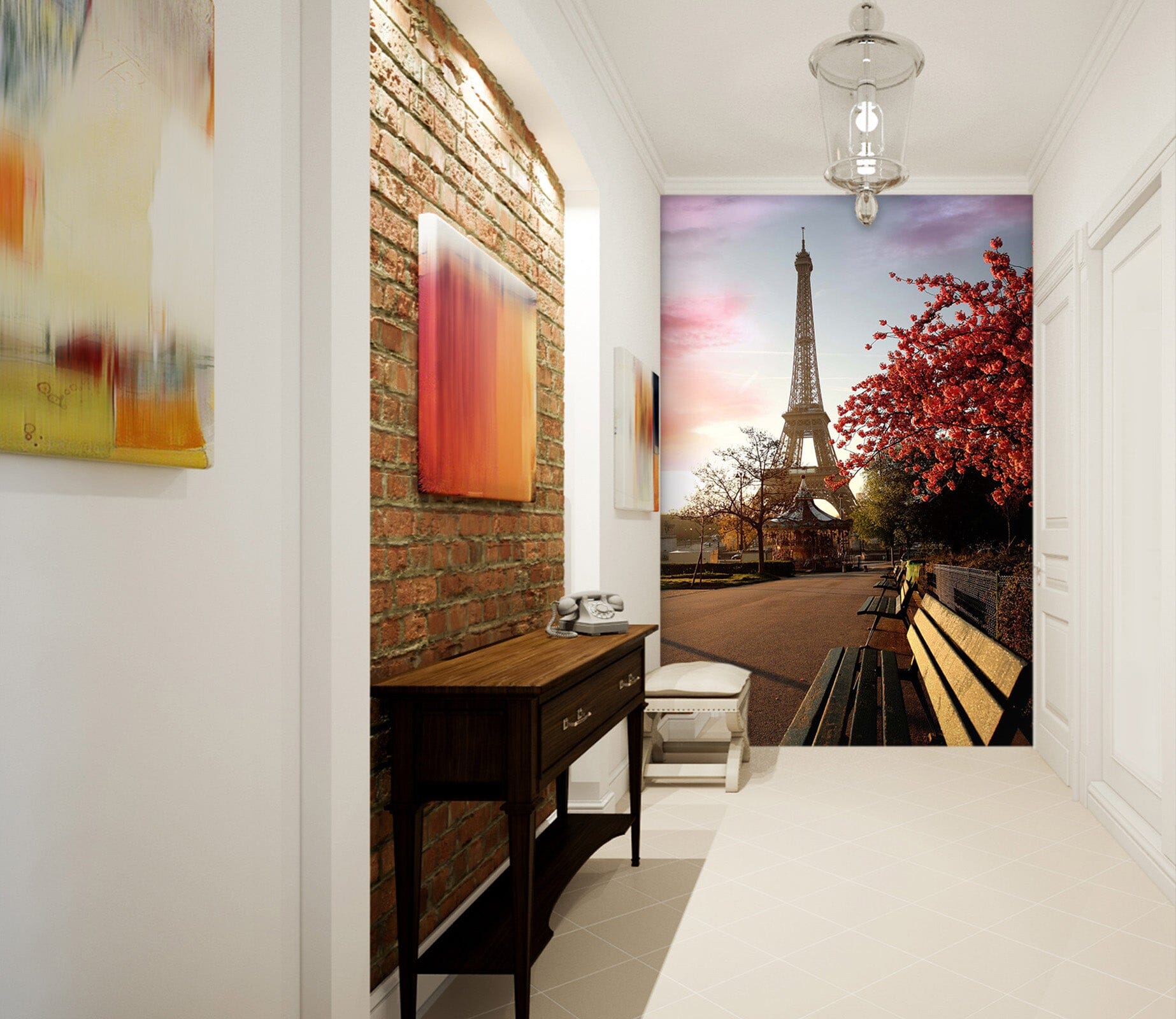 3D Eiffel Tower 073 Wall Murals Wallpaper AJ Wallpaper 2 