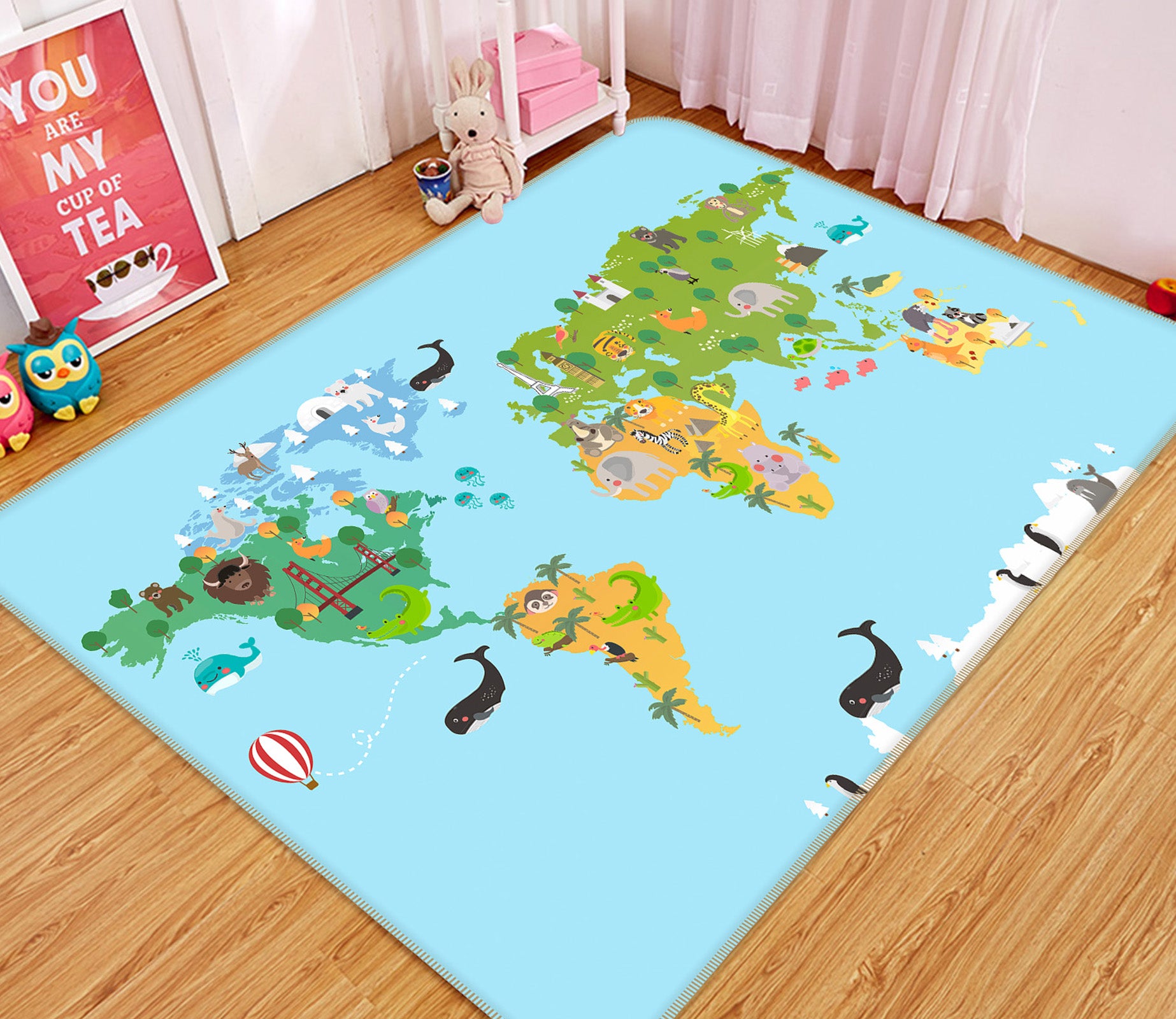 3D Map 36159 Non Slip Rug Mat