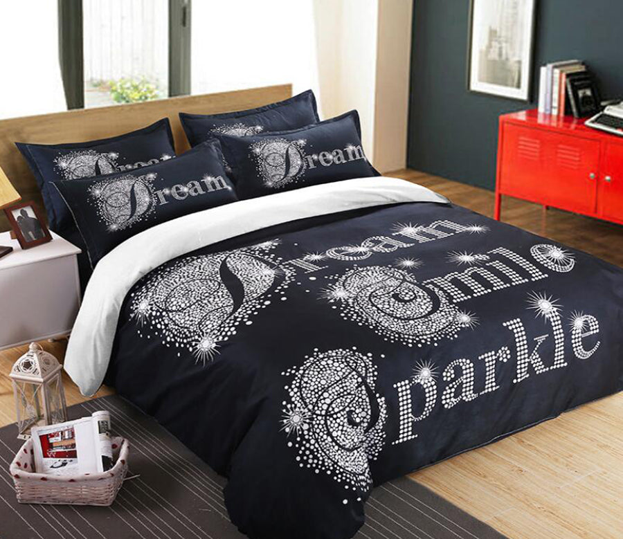 3D Black Dream 1027 Bed Pillowcases Quilt