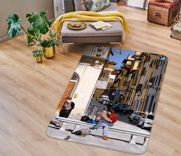 3D Street House 11160 Matthew Holden Bates Rug Non Slip Rug Mat