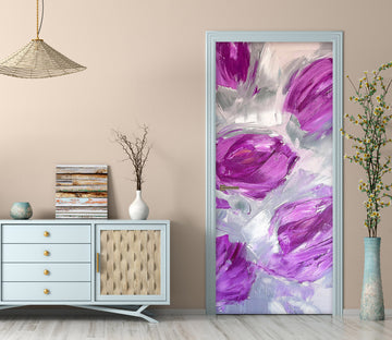 3D Purple Tulip 3083 Skromova Marina Door Mural