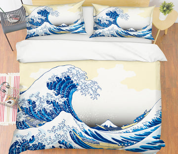 3D Waves 60108 Bed Pillowcases Quilt