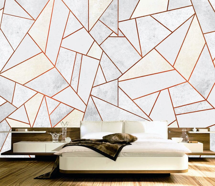 3D Geometric Triangle WG006 Wall Murals Wallpaper AJ Wallpaper 2 