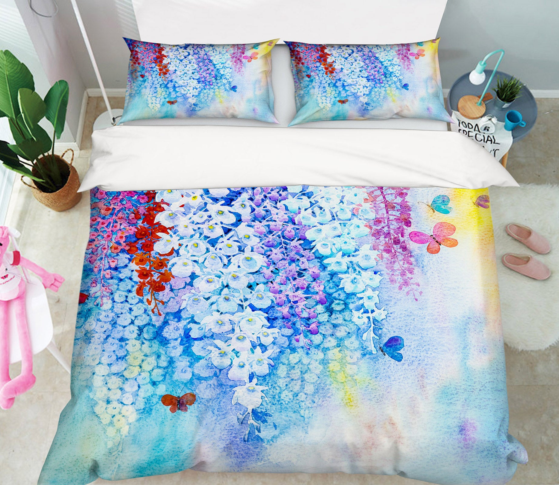 3D Flower Willow 60120 Bed Pillowcases Quilt