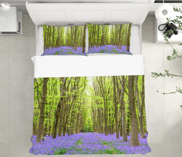 3D Purple Flower Forest 6998 Assaf Frank Bedding Bed Pillowcases Quilt Cover Duvet Cover