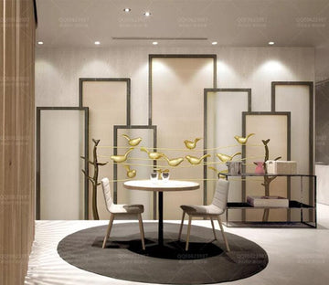 3D Golden Bird WC151 Wall Murals Wallpaper AJ Wallpaper 2 