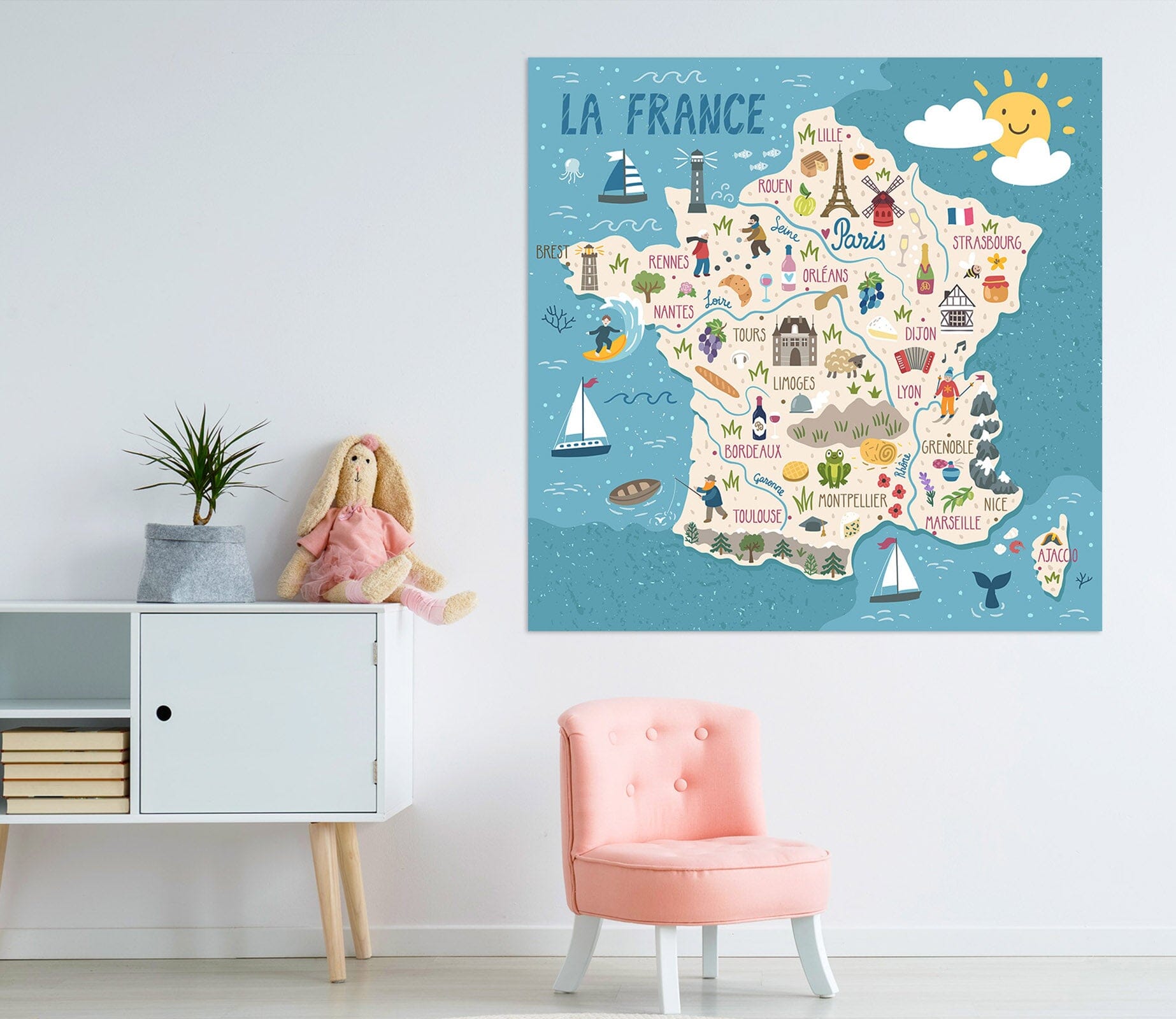 3D Five Stars 237 World Map Wall Sticker Wallpaper AJ Wallpaper 2 