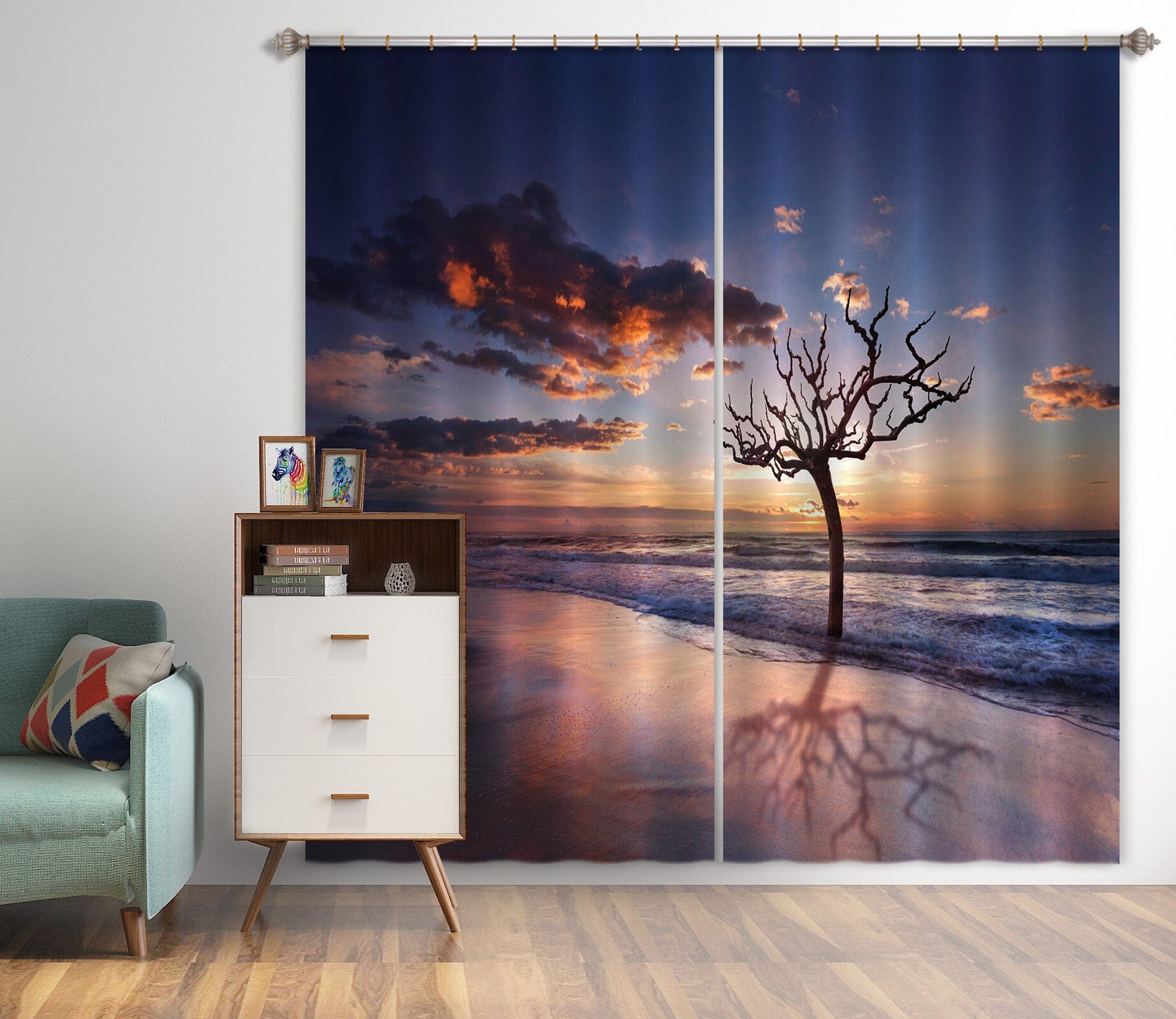 3D Sea Tree 178 Marco Carmassi Curtain Curtains Drapes Curtains AJ Creativity Home 