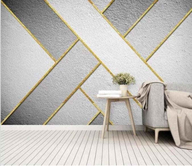 3D Golden Stripes 1770 Wall Murals Wallpaper AJ Wallpaper 2 