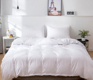 3D White 8151 Bed Pillowcases Quilt