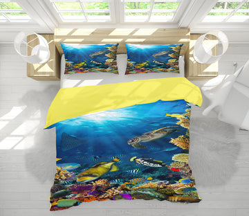 3D Sea Fish 15119 Bed Pillowcases Quilt