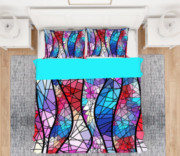 3D Color Block 13202 Bed Pillowcases Quilt
