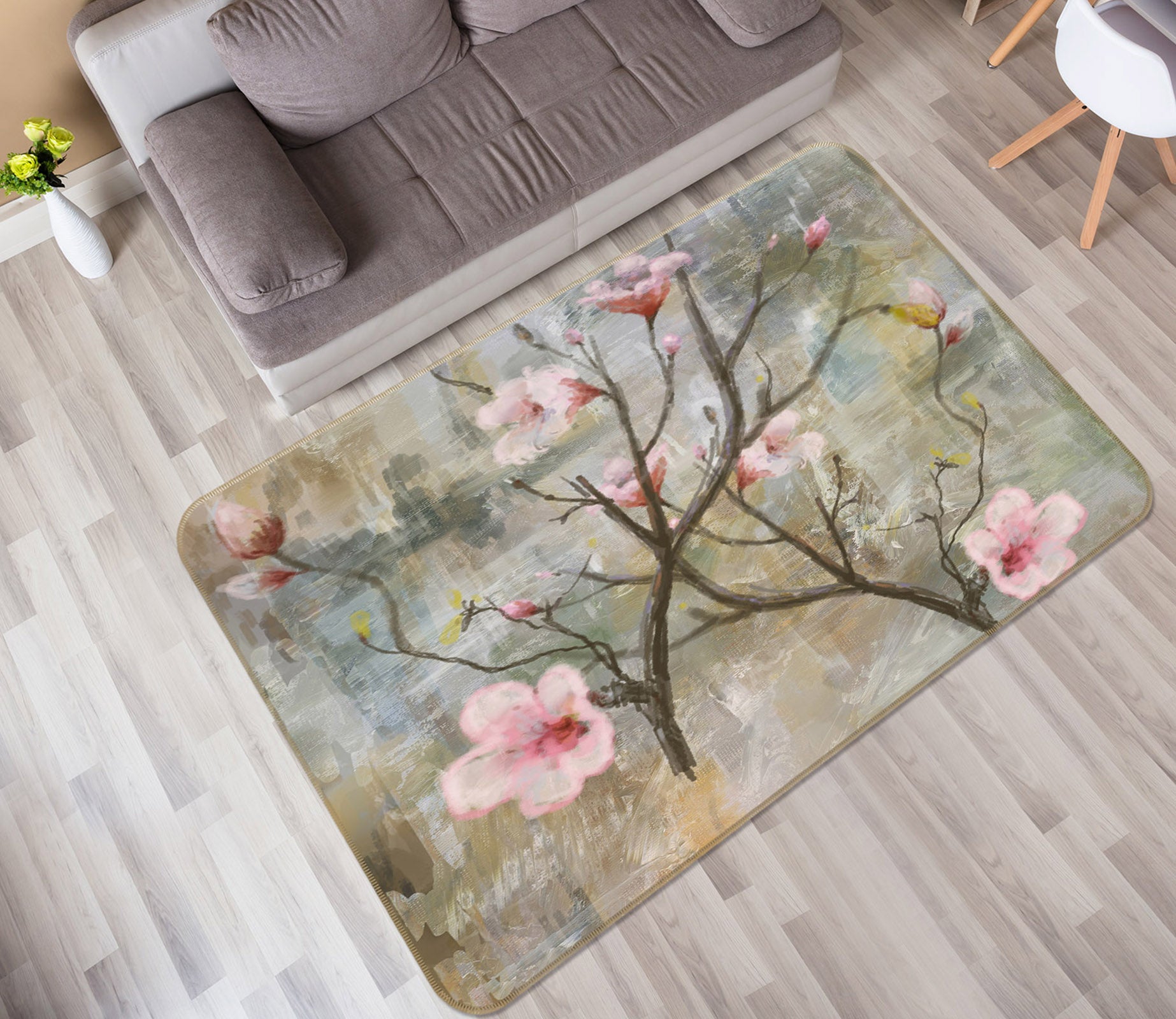 3D Flower 30175 Non Slip Rug Mat