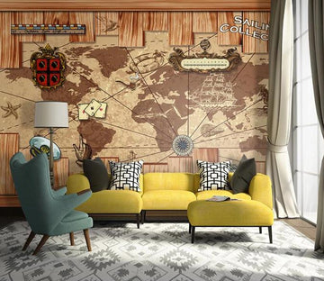 3D Map 1277 Wall Murals Wallpaper AJ Wallpaper 2 