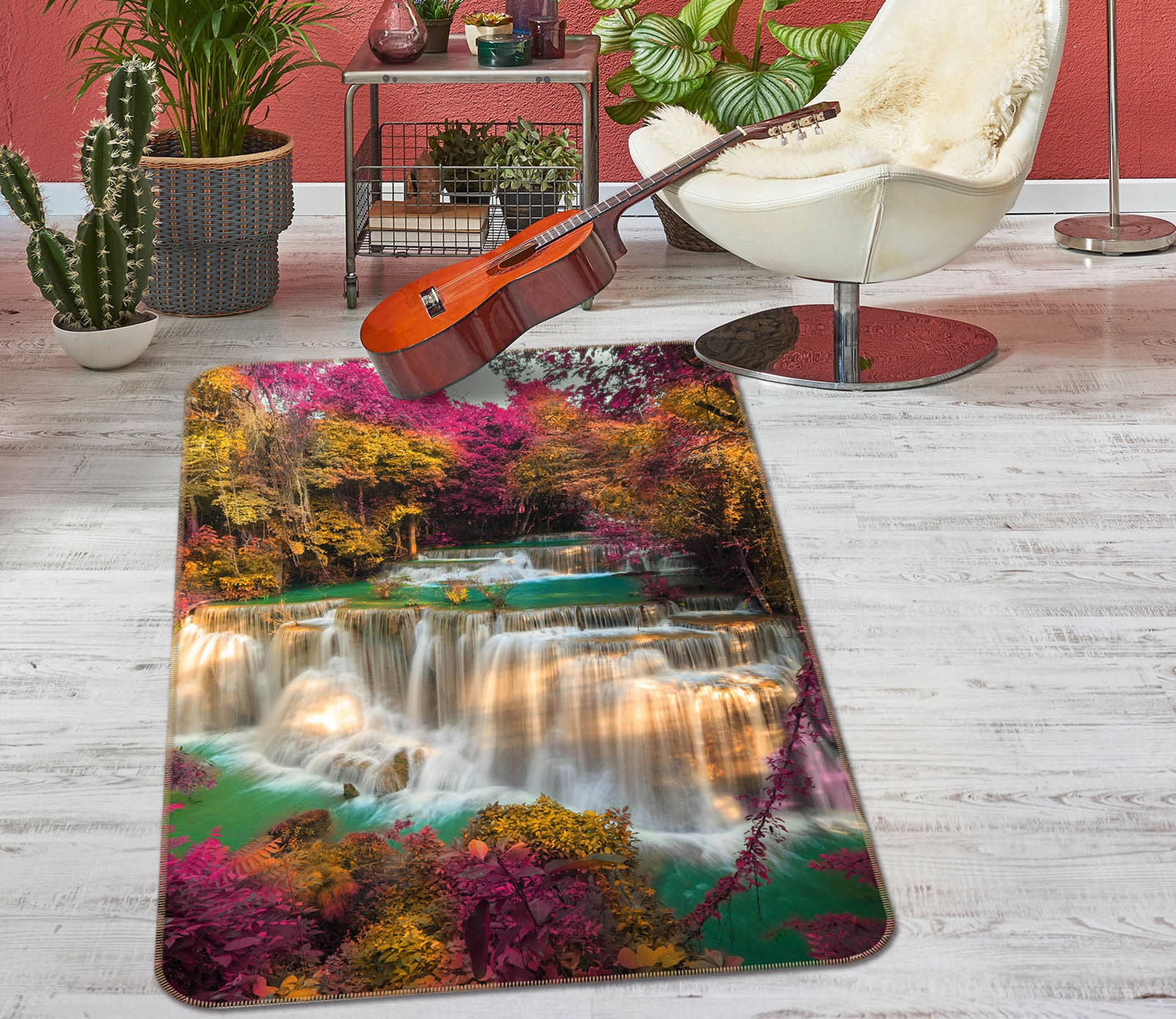 3D Rapids Waterfall 26140 Non Slip Rug Mat