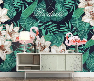 3D Pink Flamingo WG009 Wall Murals Wallpaper AJ Wallpaper 2 