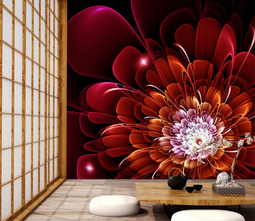 3D Red Flowers 2011 Wall Murals Wallpaper AJ Wallpaper 2 