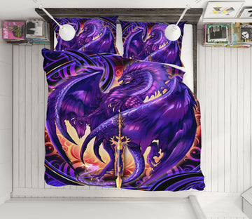 3D Purple Dragon 8316 Ruth Thompson Bedding Bed Pillowcases Quilt Cover Duvet Cover