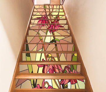 3D Red Flowers 3044 Stair Risers Wallpaper AJ Wallpaper 