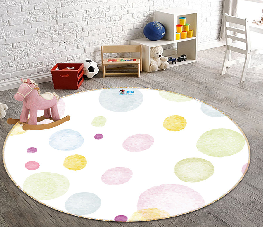 3D Color Circle 64077 Round Non Slip Rug Mat