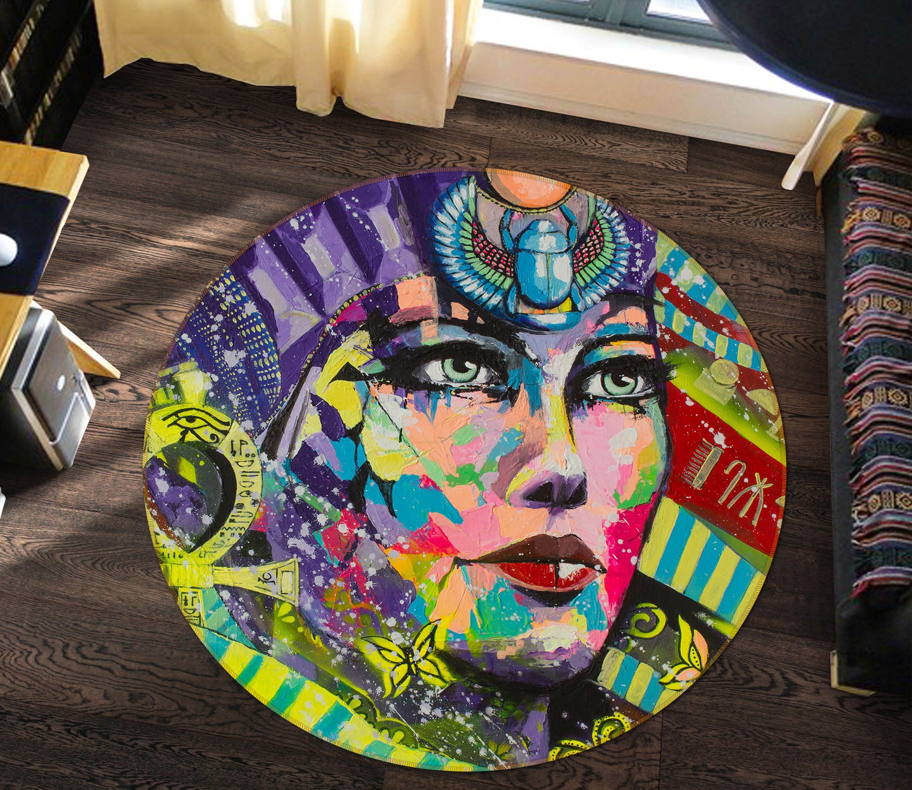 3D Beauty 36232 Round Non Slip Rug Mat