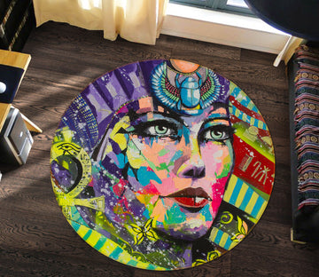 3D Beauty 36232 Round Non Slip Rug Mat