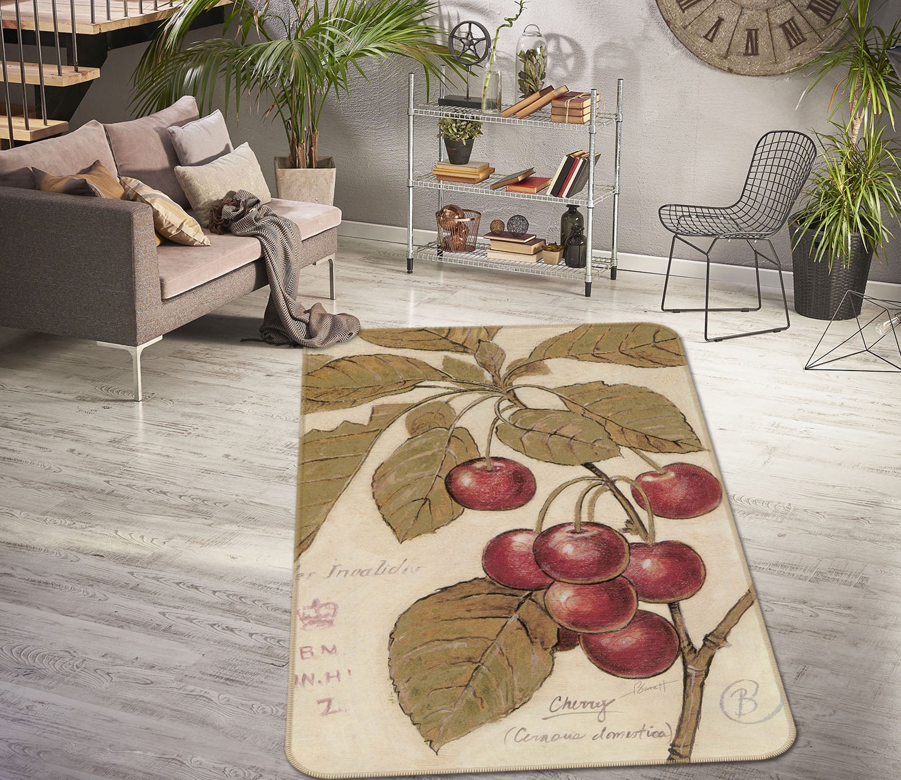 3D Cherry 32174 Non Slip Rug Mat