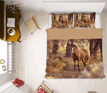 3D Forest Horse 1006 Assaf Frank Bedding Bed Pillowcases Quilt Quiet Covers AJ Creativity Home 