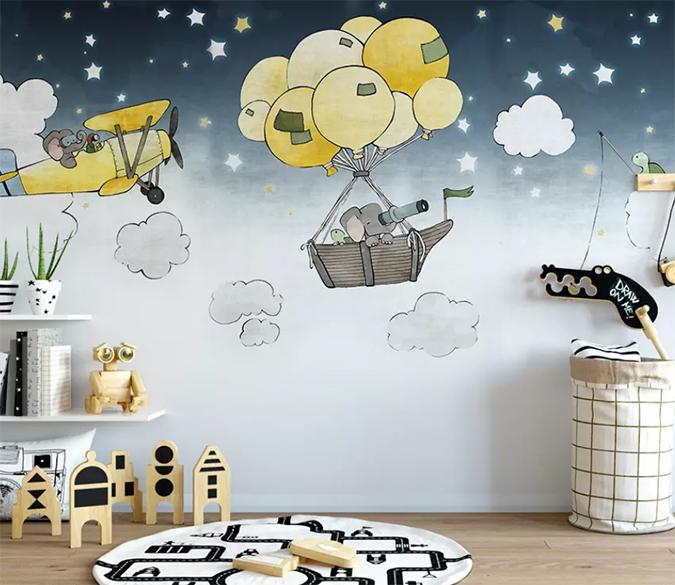 3D Balloon Ship 120 Wall Murals Wallpaper AJ Wallpaper 2 