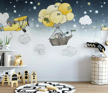 3D Balloon Ship 120 Wall Murals Wallpaper AJ Wallpaper 2 