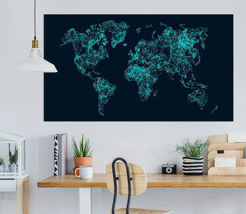 3D Land Night 293 World Map Wall Sticker Wallpaper AJ Wallpaper 2 