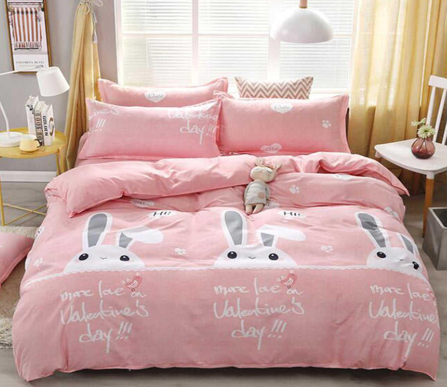 3D Bunny Ears 12055 Bed Pillowcases Quilt