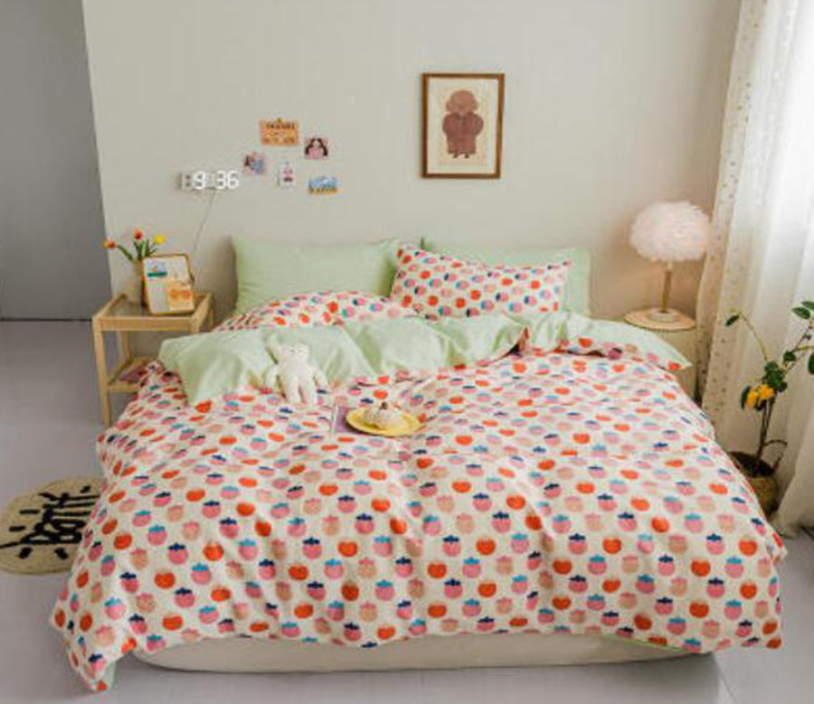 3D Strawberry Pattern 40180 Bed Pillowcases Quilt