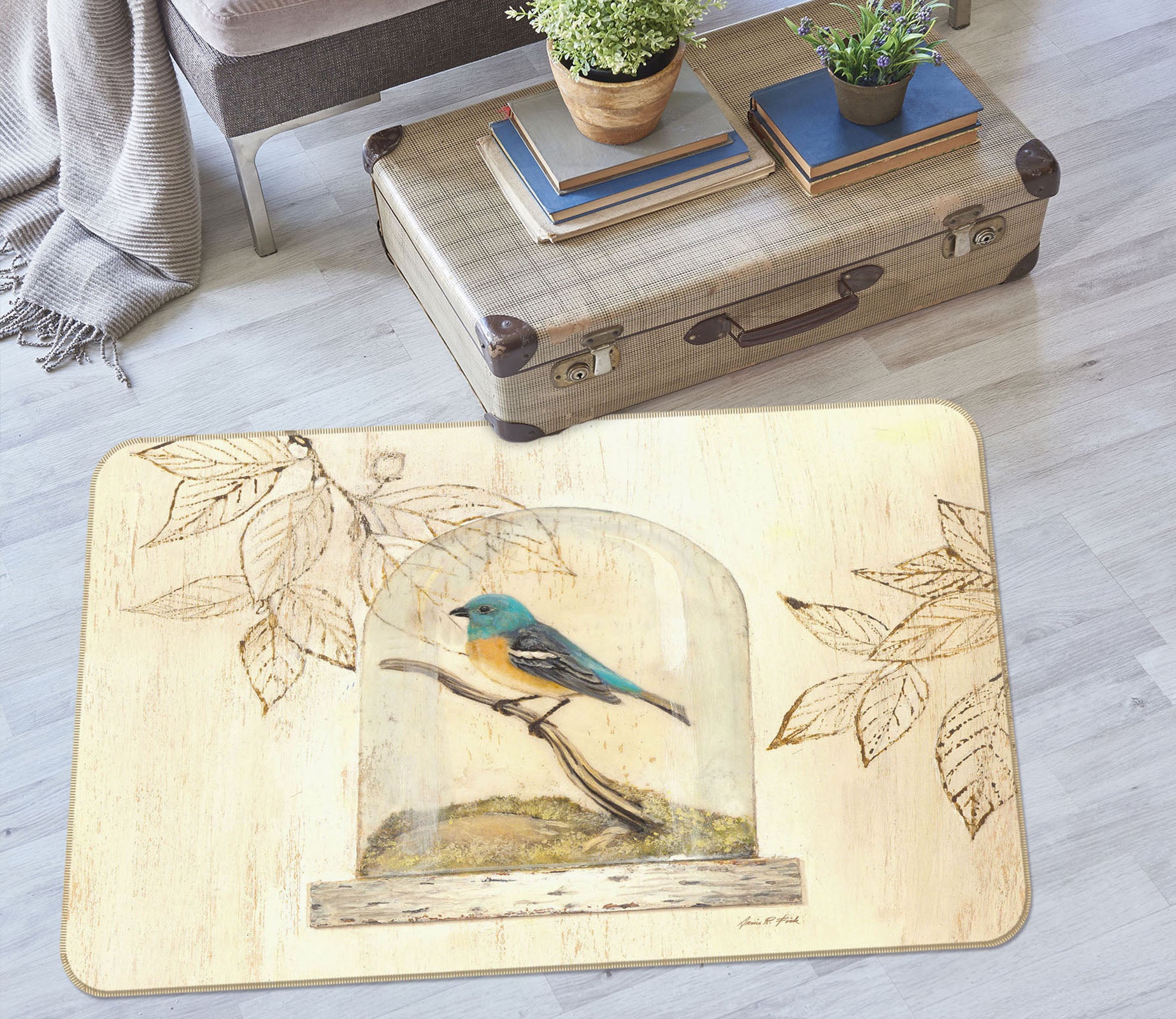 3D Little Bird 33170 Non Slip Rug Mat