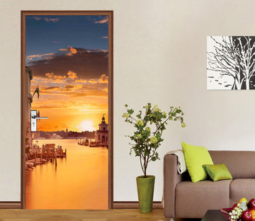 3D Golden Sunset 119167 Marco Carmassi Door Mural