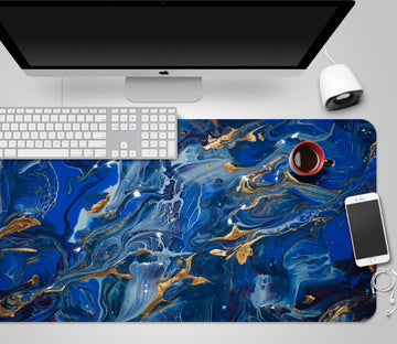 3D Dark Blue Texture 18018 Desk Mat