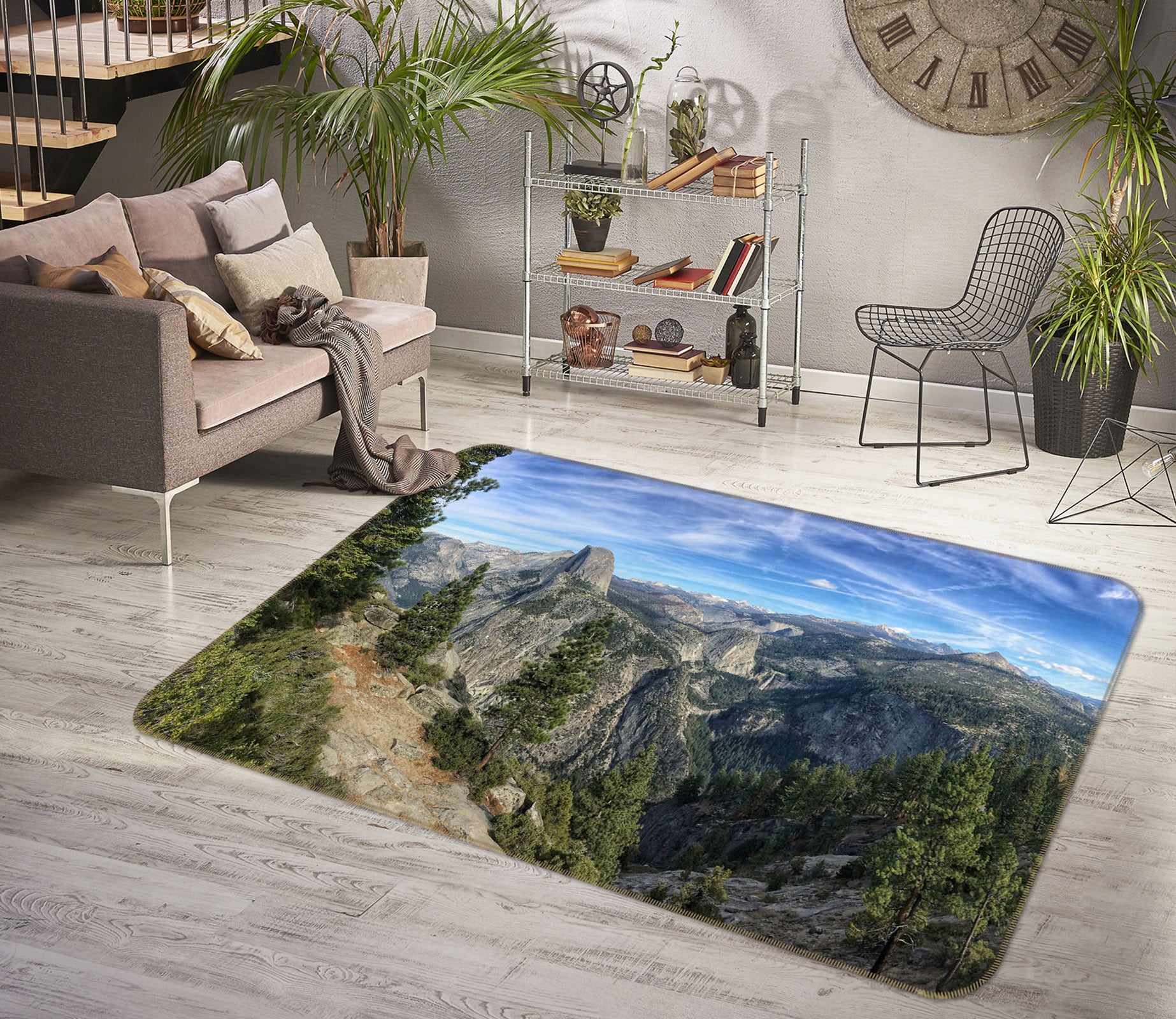 3D Mountains 35175 Non Slip Rug Mat