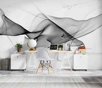 3D Black Curve 1068 Wall Murals