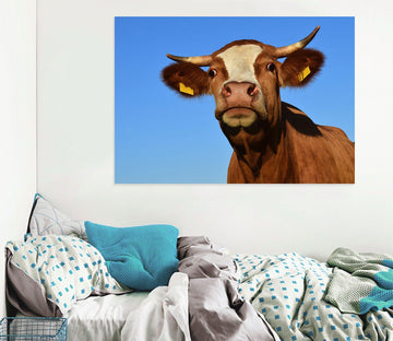 3D Blue Cow 40 Animal Wall Stickers Wallpaper AJ Wallpaper 2 