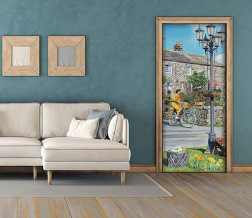 3D Street Lamp Bike 103121 Trevor Mitchell Door Mural