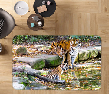 3D Tiger River 142 Animal Non Slip Rug Mat