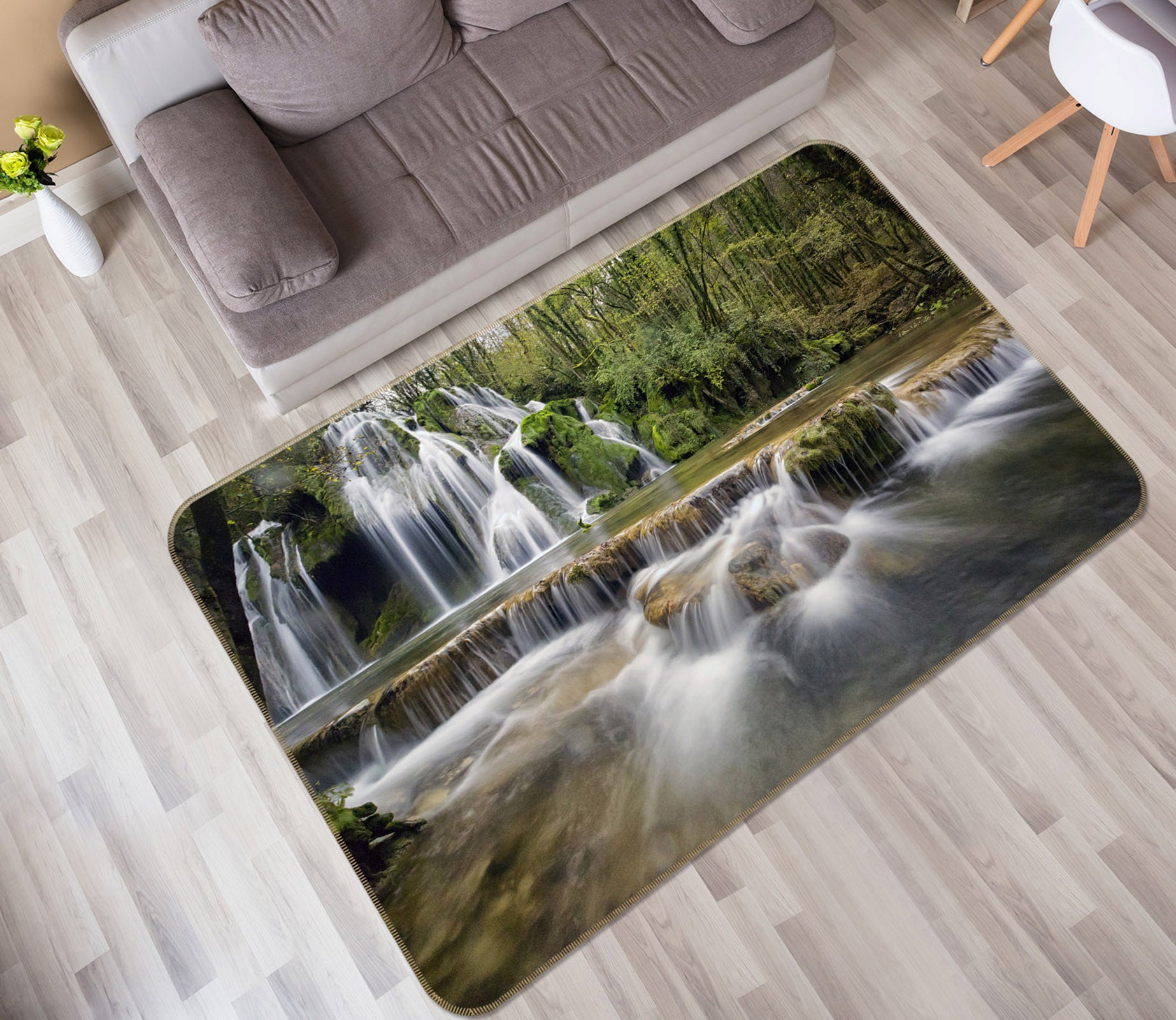 3D Waterfall 36207 Non Slip Rug Mat