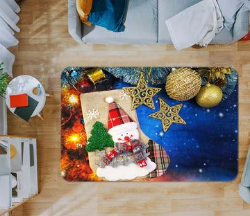3D Snowman 55024 Christmas Non Slip Rug Mat Xmas