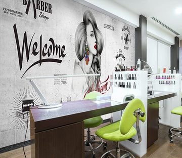 3D Short Hair Girl 1573 Wall Murals Wallpaper AJ Wallpaper 2 