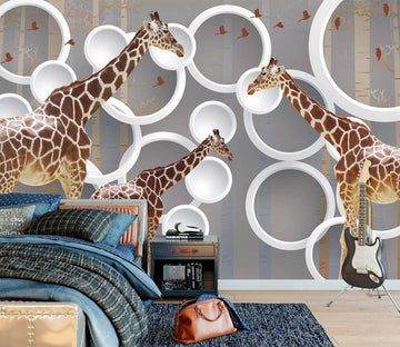 3D Cute Giraffe 1625 Wall Murals Wallpaper AJ Wallpaper 2 
