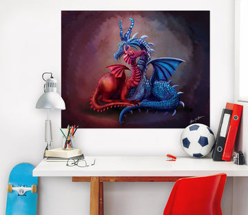 3D Cute Dragon 106 Rose Catherine Khan Wall Sticker Wallpaper AJ Wallpaper 2 