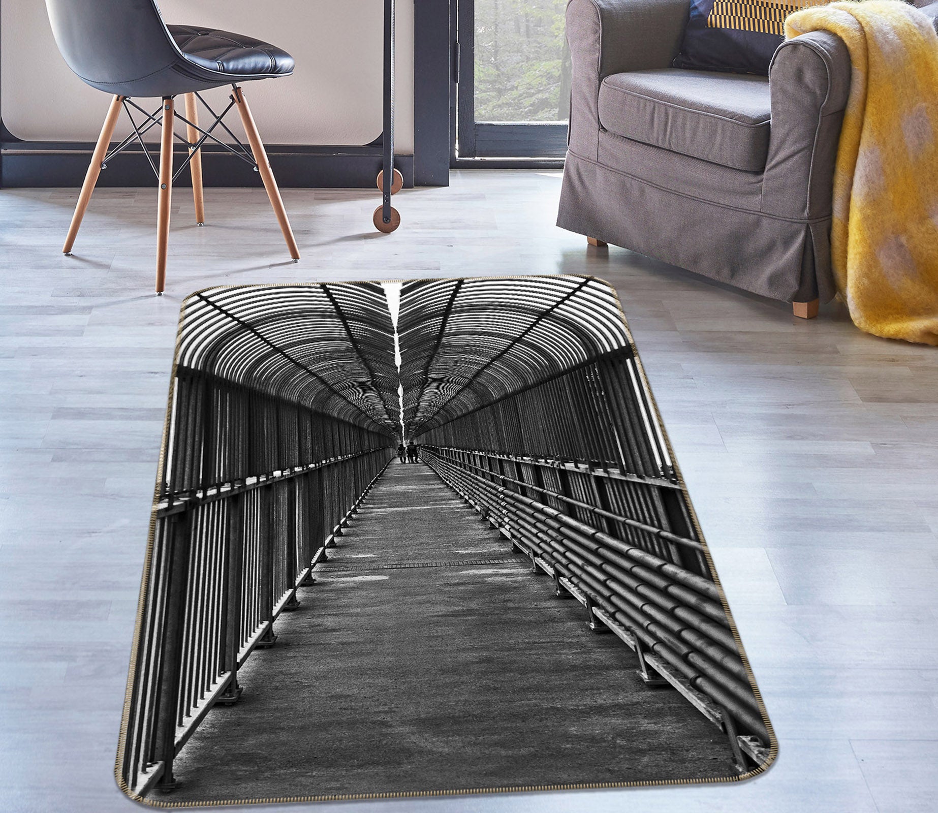 3D Tunnel 35121 Non Slip Rug Mat