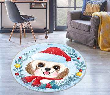 3D Red Riding Hood 75135 Round Non Slip Rug Mat